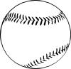 Baseball (b And W) Clip Art