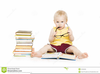 Baby Reading Book Clipart Image
