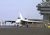 Super Hornet Prepares For Launch From The Flight Deck Of Uss Lincoln Image