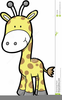 Baby Giraffe Cartoon Clipart Image