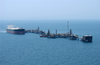 Commercial Oil Tanker Abqaiq Readies Itself To Receive Oil At Mina-al-bkar Oil Terminal (mabot), An Off Shore Iraqi Oil Installation Image