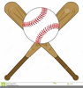 Clipart Of Baseballs And Bats Image