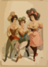 [three Women In Tights And Feathers] Clip Art