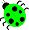 Green Ladybugs Clip Art