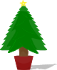 Elkbuntu Glossy Christmas Tree Clip Art