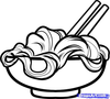 Bowl Of Noodles Clipart Image