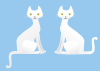 Two Cats Clip Art