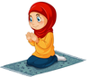 Muslim Praying Clipart Image