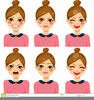 Cartoon Face Expressions Clipart Image