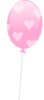 Pink Balloon With Hearts Clip Art