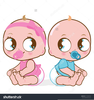 Twin Babies Clipart Image