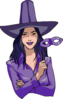 Witch In Purple Clip Art