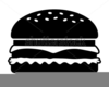Hamburger Clipart Black And White Image