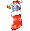 Red Stocking Clipart Image