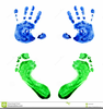 Baby Handprints And Footprints Clipart Image