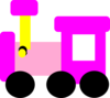 Pink Locomotive Train Clip Art