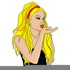 Blowing Kiss Clipart Image
