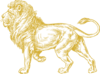 Golden Lion  Clip Art
