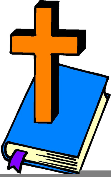 christian cross and bible clip art