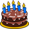 Birthday Cake - Candles Clip Art