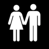 Man And Woman (heterosexual) Icon White Clip Art