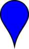 Google Maps Icon - Blue Clip Art