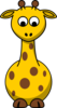 Giraffe Looking Down Clip Art