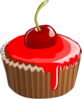 Cherry Red Cupcake Clip Art