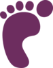Purple Foot Clip Art