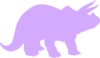 Lavender Triceratops Clip Art
