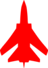 Fighter Jet Red Clip Art