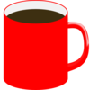 Red Mug, Brown Liquid Clip Art