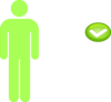 Single Person Icon Light Green Clip Art