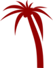 Short Garnet Palm Tree Clip Art