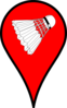 Map Pin Red Badminton Clip Art