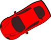 Red Car - Top View - 210 Clip Art