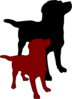 Black And Maroon Dog Clip Art