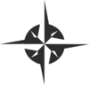 White Compass Rose Clip Art