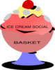 Ice Cream Social Basket Clip Art