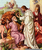 Jesus Healing The Blind Man Clipart Image