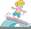 Surf Girl Clipart Image