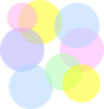 Pastel Colored Bubbles Clip Art