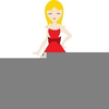 Girl In Dress Clipart Image