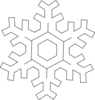 Snowflake Thin Outline Clip Art