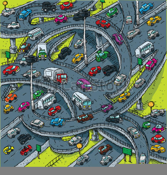 traffic congestion clipart
