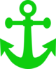 Dark Green Anchor Clip Art