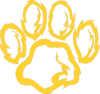 Panther Paw - Schoolbus Yellow Clip Art
