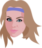 Girl Wearing Headband Clip Art