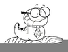 Bookworm Clipart Black And White Image