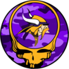 Grateful Dead Logo Purple Camo Yellow Skull Clip Art